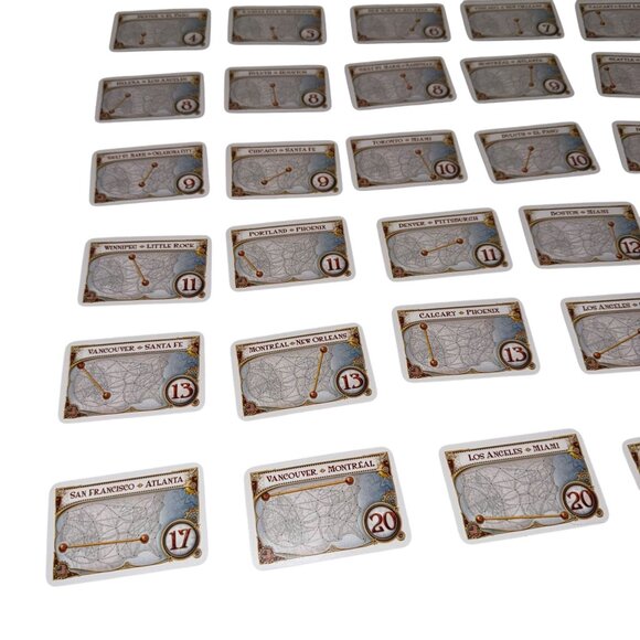 Days of Wonder Ticket to Ride Set of 30 Destination Cards Replacement Parts - Picture 4 of 10